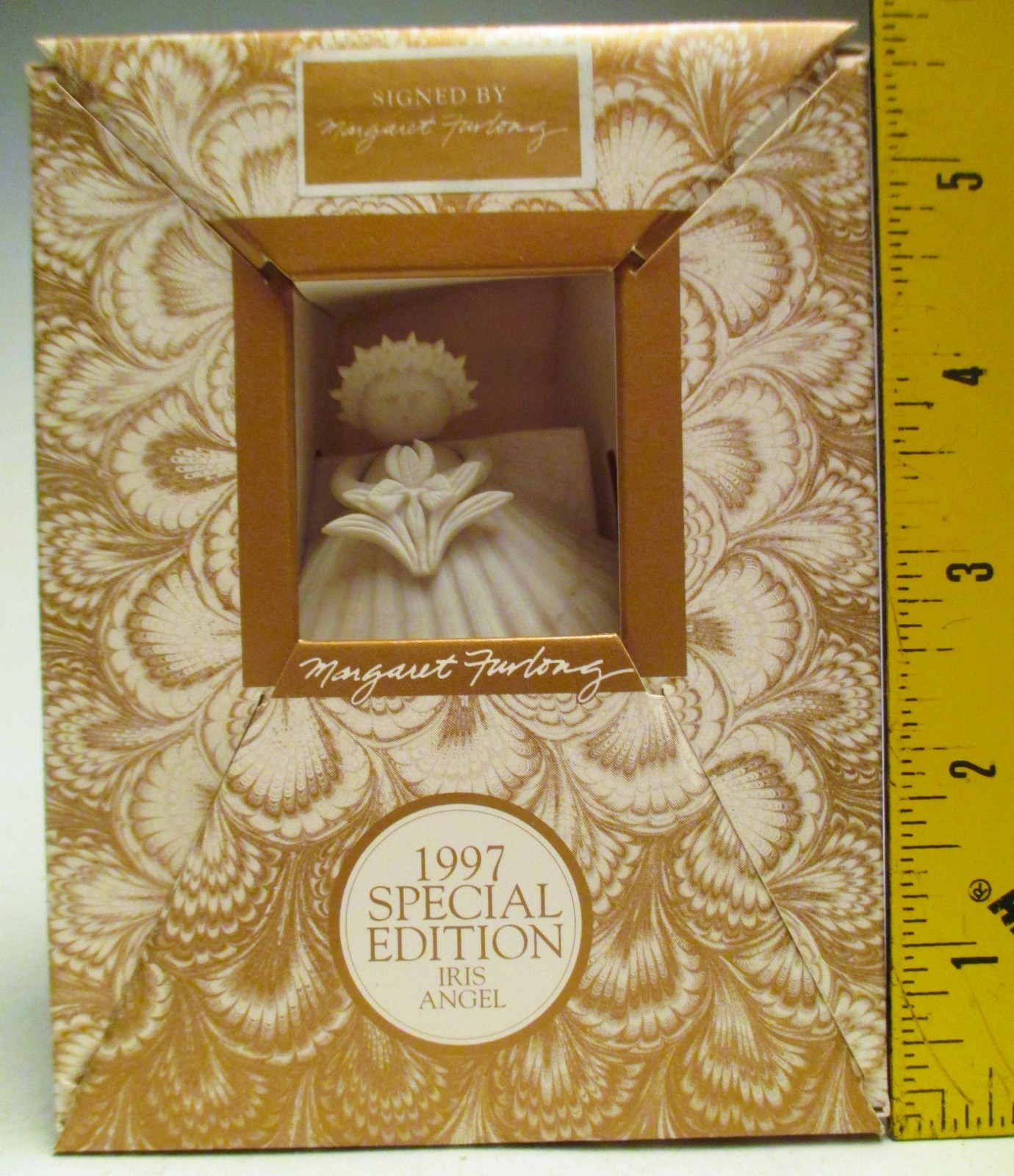 Vintage Margaret Furlong Autographed Iris Angel in Original Special Box 1997