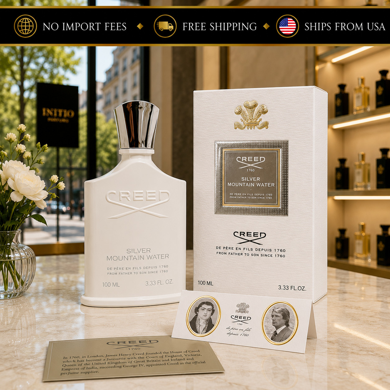 creed silver mountain water EDP for unisex 100 ml New in Sealed Box TESTER
