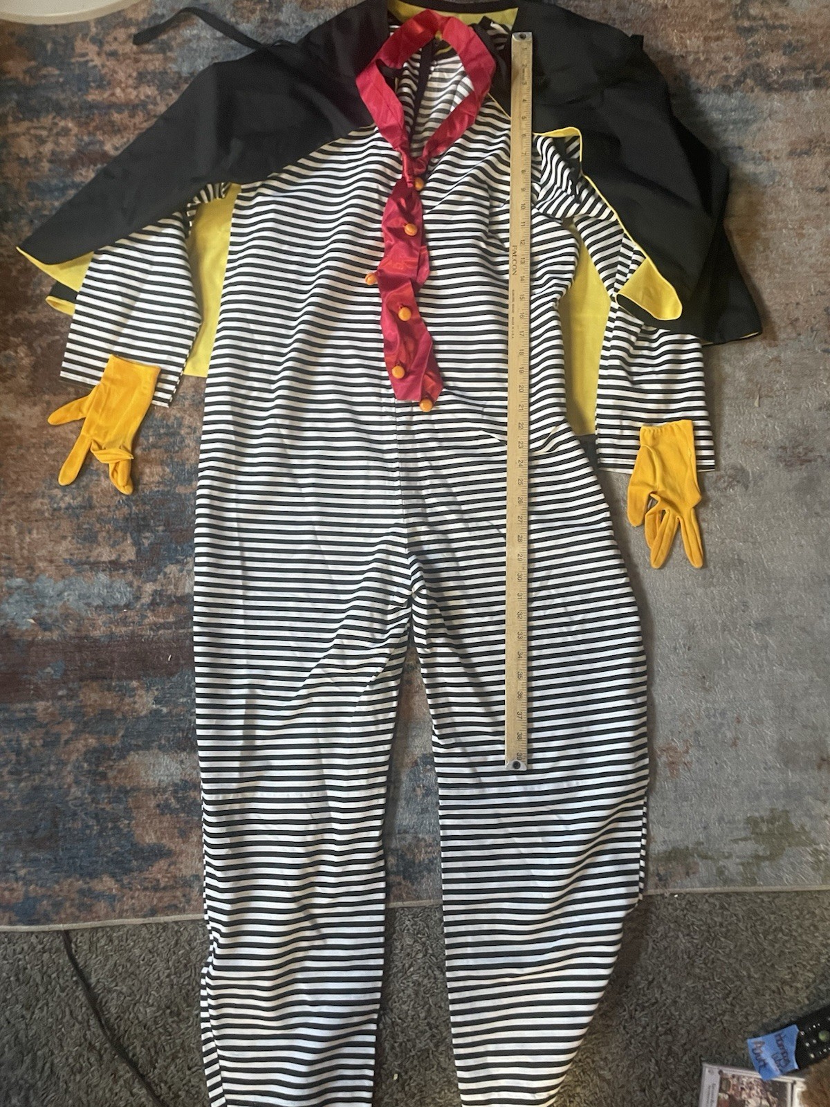 Vintage McDonalds Hamburglar Costume: Suit, Cape, Gloves, & Tie Halloween READ