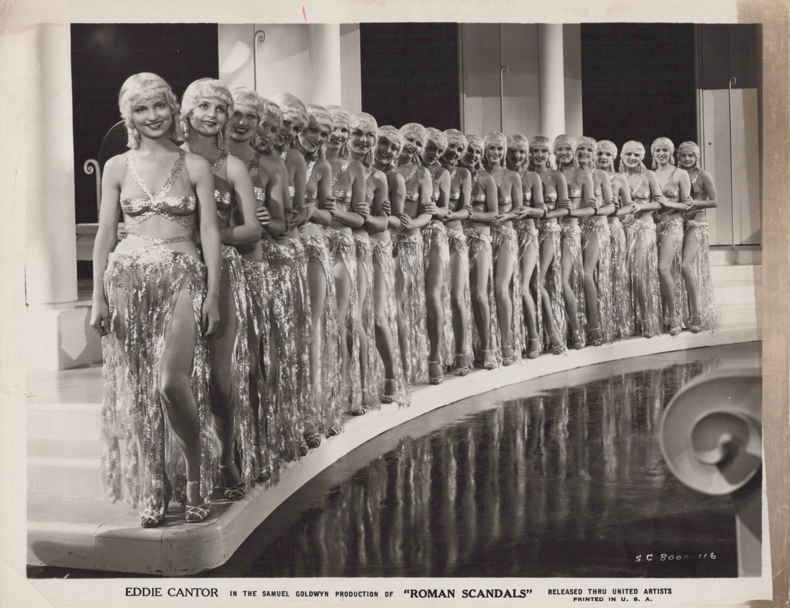EDDIE CANTOR LUCILLE BALL + BARBARA PEPPER in ROMAN SCANDALS 1932 ORIG Photo C33