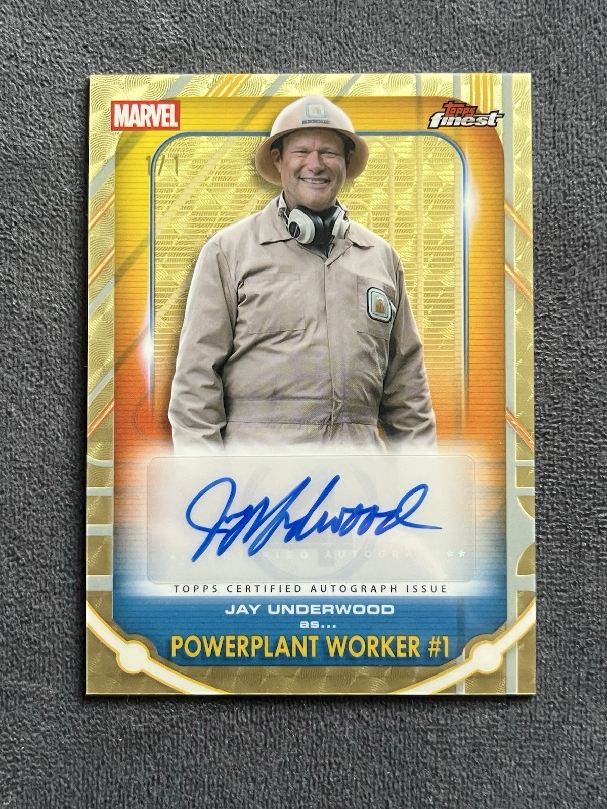 2026 Topps Finest Fantastic Four #FA-JU Jay Underwood Powerplant Worker 1/1 Auto