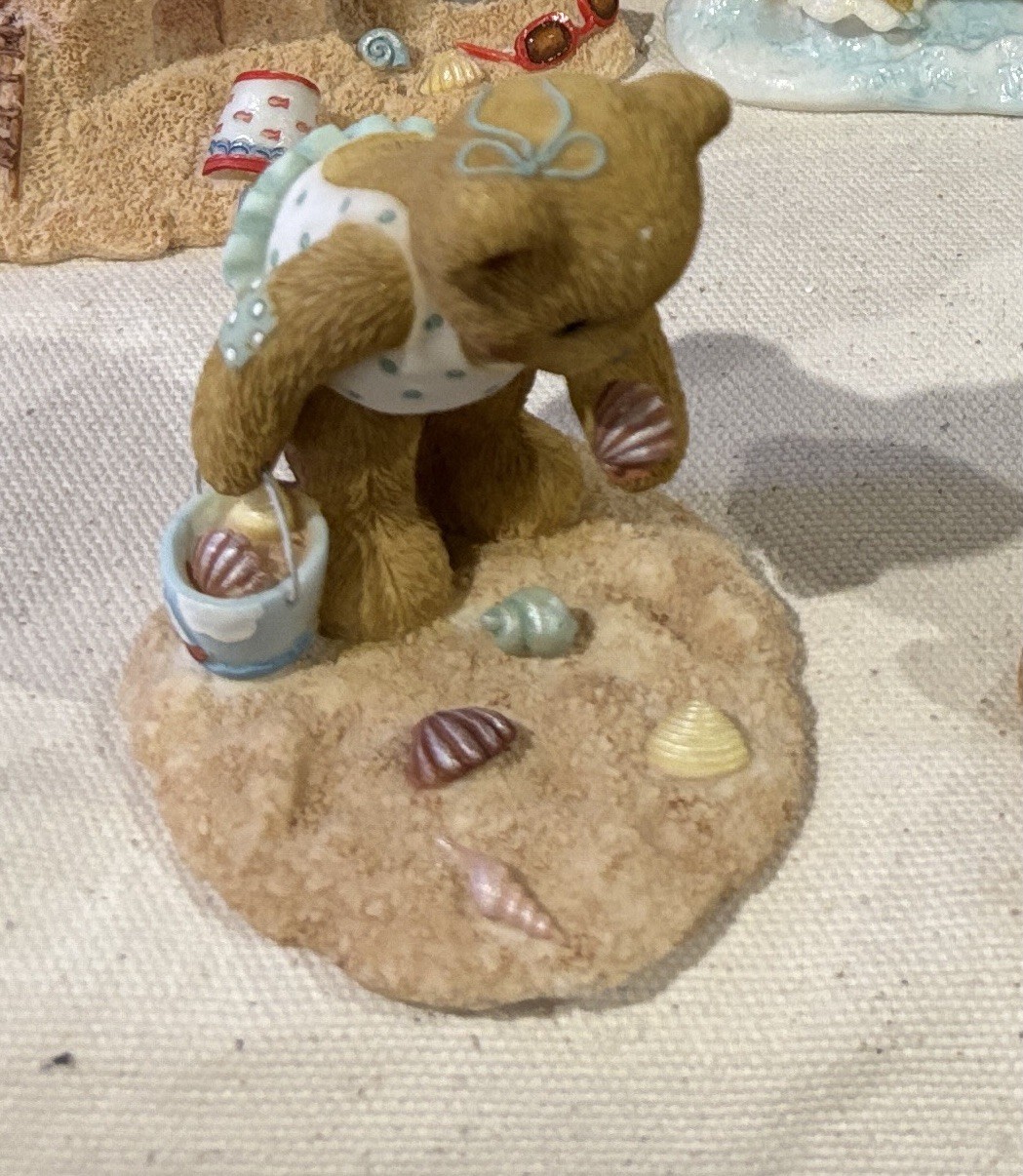 Cherished Teddies CT 0014 Wilma Membership 2008 Beach Shells And Bag RARE