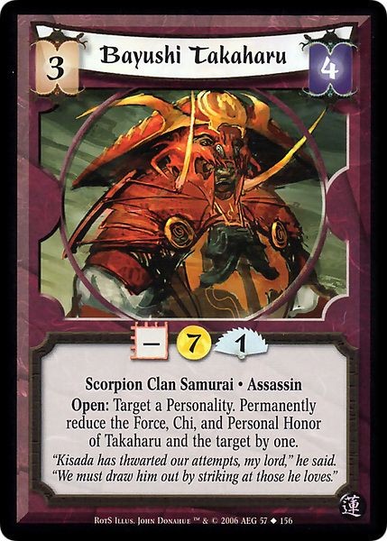 Bayushi Takaharu - Rise of the Shogun - Legend of the Five Rings CCG