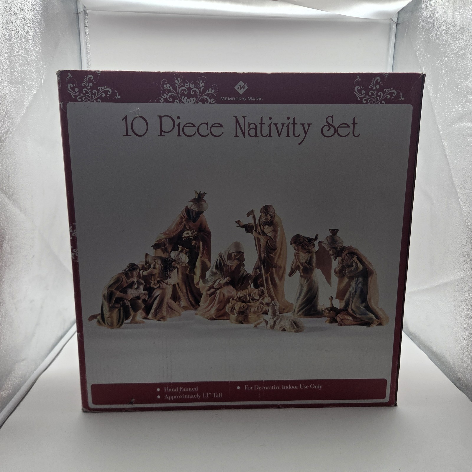Sam's Club Member's Mark Nativity Set 10 Pc Set with Box and Packaging Mint