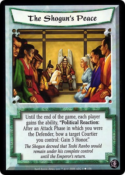 The Shogun\'s Peace - Rise of the Shogun - Legend of the Five Rings CCG