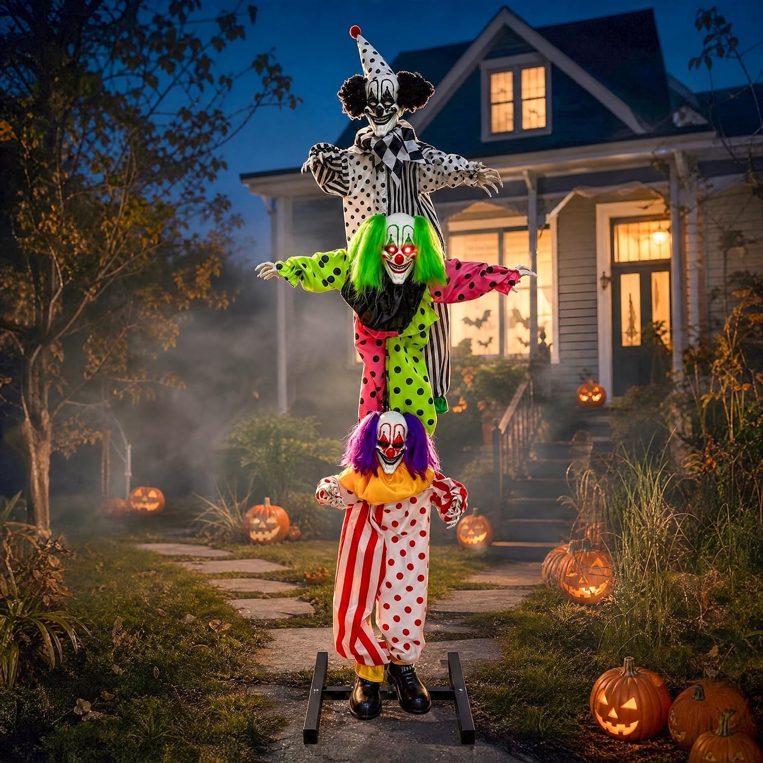 6FT Halloween Clowns Animatronic Decorations Outdoor 6FT Halloween Clowns Animatronic Decorations Outdoor