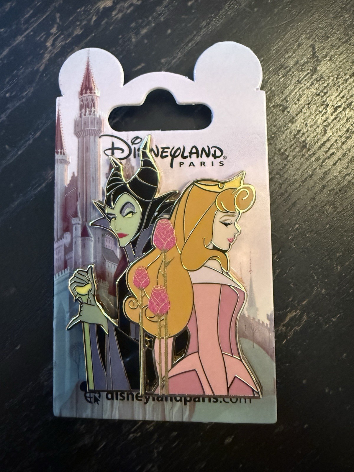 DLP Sleeping Beauty Aurora Maleficent Profile Back DLRP Paris Disney Pin 2024