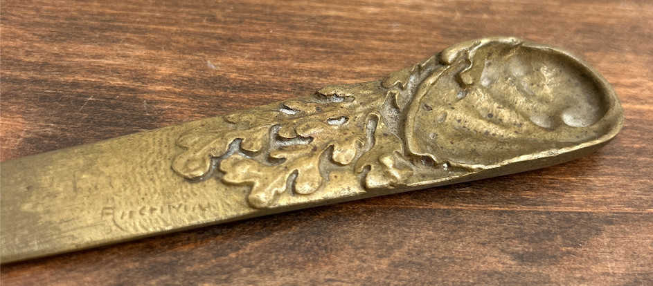 Art Nouveau Henri Rischmann Handmade Bronze Letter Opener (1920\'s)