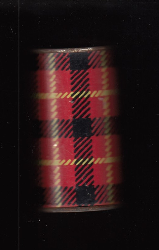 1950's Vintage Hamilton Skotch Ice -  Freeze Again Tin Red Plaid Design