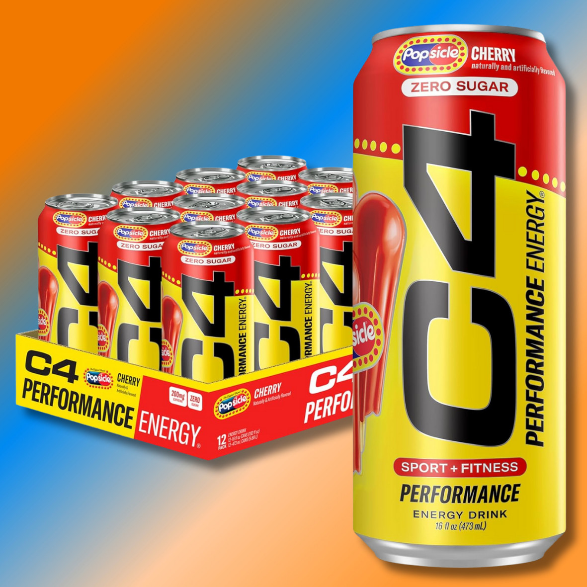 Cellucor C4 Energy Drink Skittles, Carbonated Sugar Free Pre Workout Performance