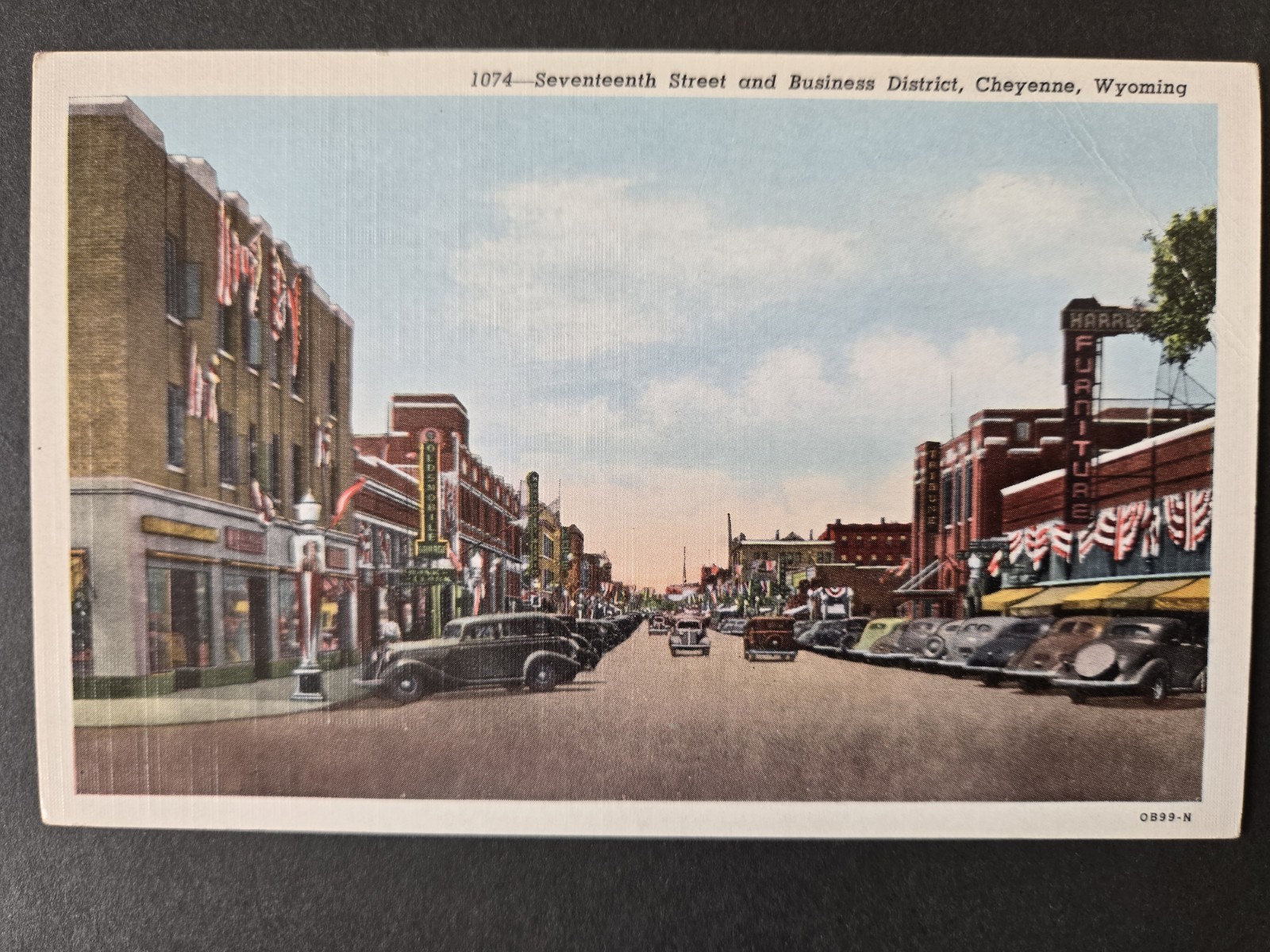 Air View of Lubbock Texas Linen Postcard c.1942