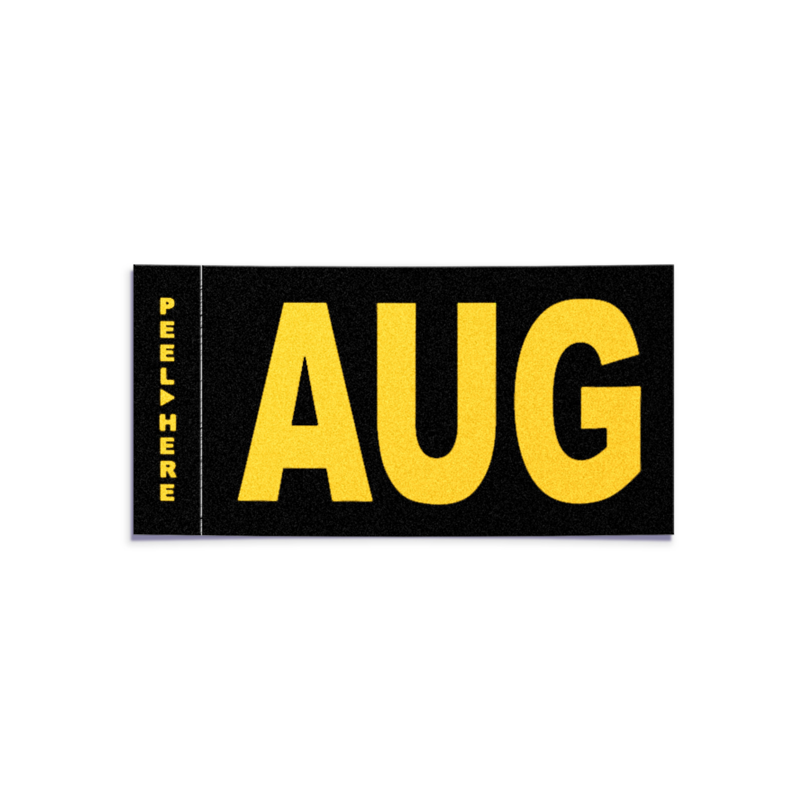 AUGUST - California License Plate - Legacy Black Yellow Month Sticker - DMV Tag