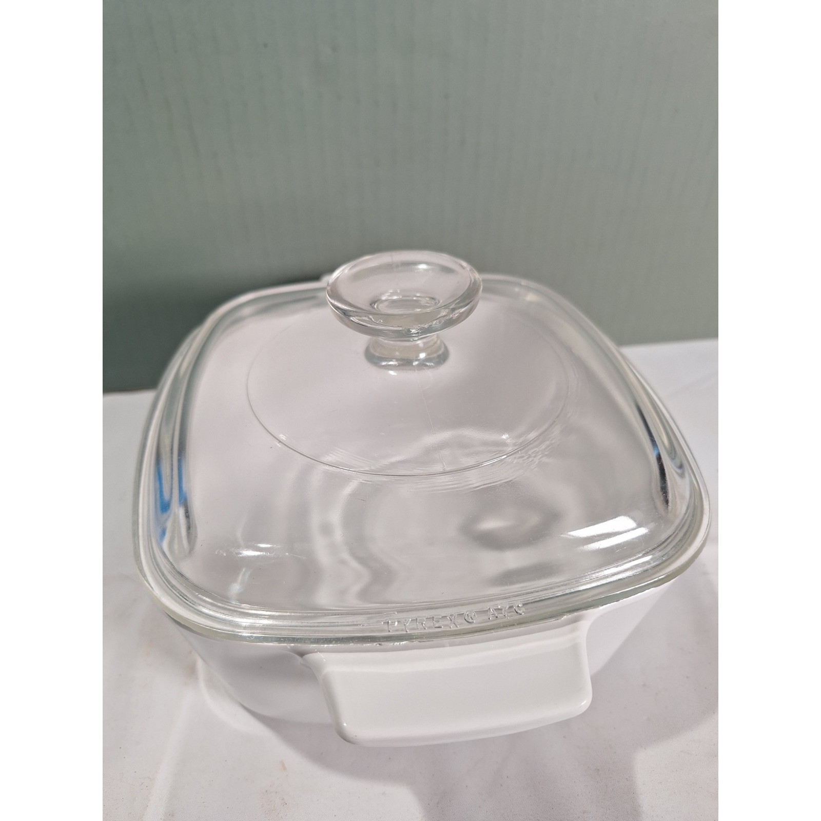 Vintage Corning Ware A1 1/2-B 1.5 Liter White Casserole Dish Pyrex A7C Glass Lid