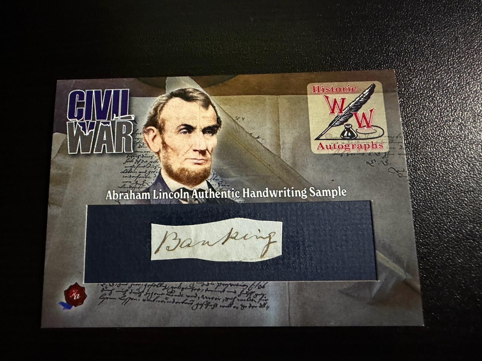 Abraham Lincoln Authentic Hand Written Sample 2022 Historic Autographs Civil War