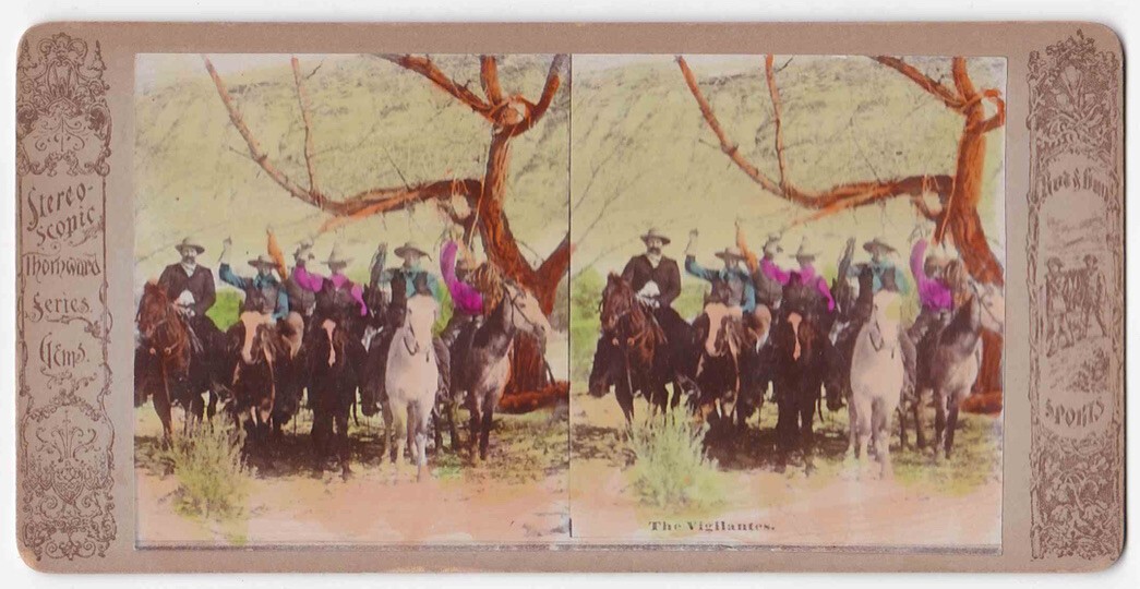 The Vigilantes Texas Stereoview Thornward Series Western 1860s