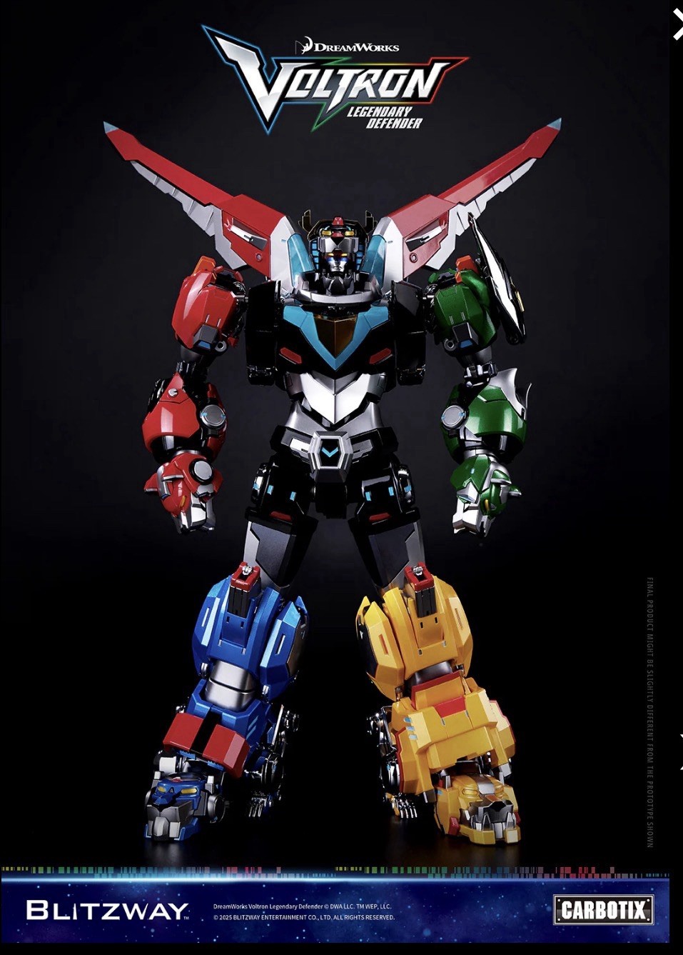 Blitzway DreamWorks Voltron: Legendary Defender Voltron NIB standard edition 