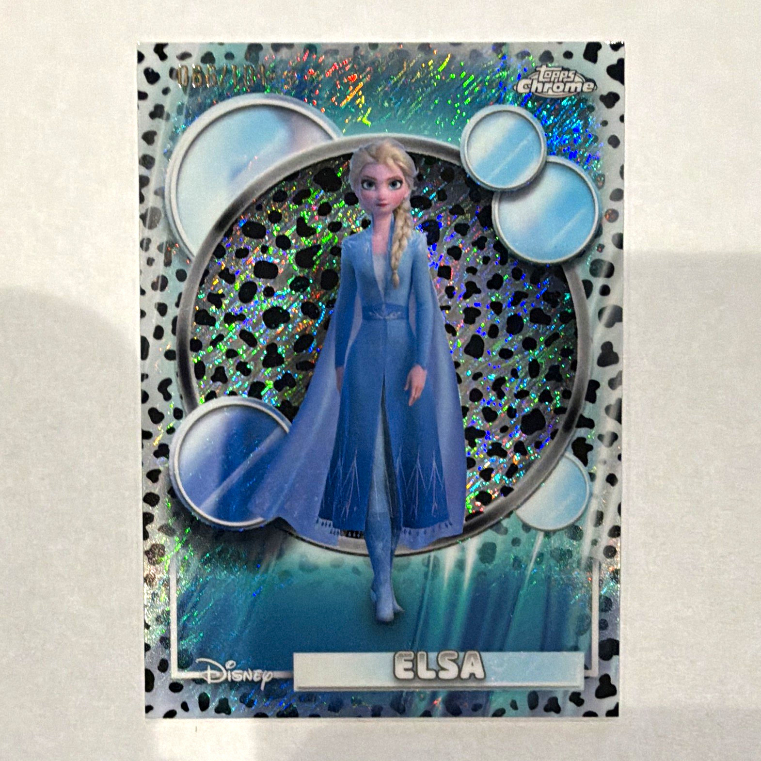 Topps 2026 Chrome Disney Frozen #168 Elsa Serial Numbered /101 Speckle Dalmatian