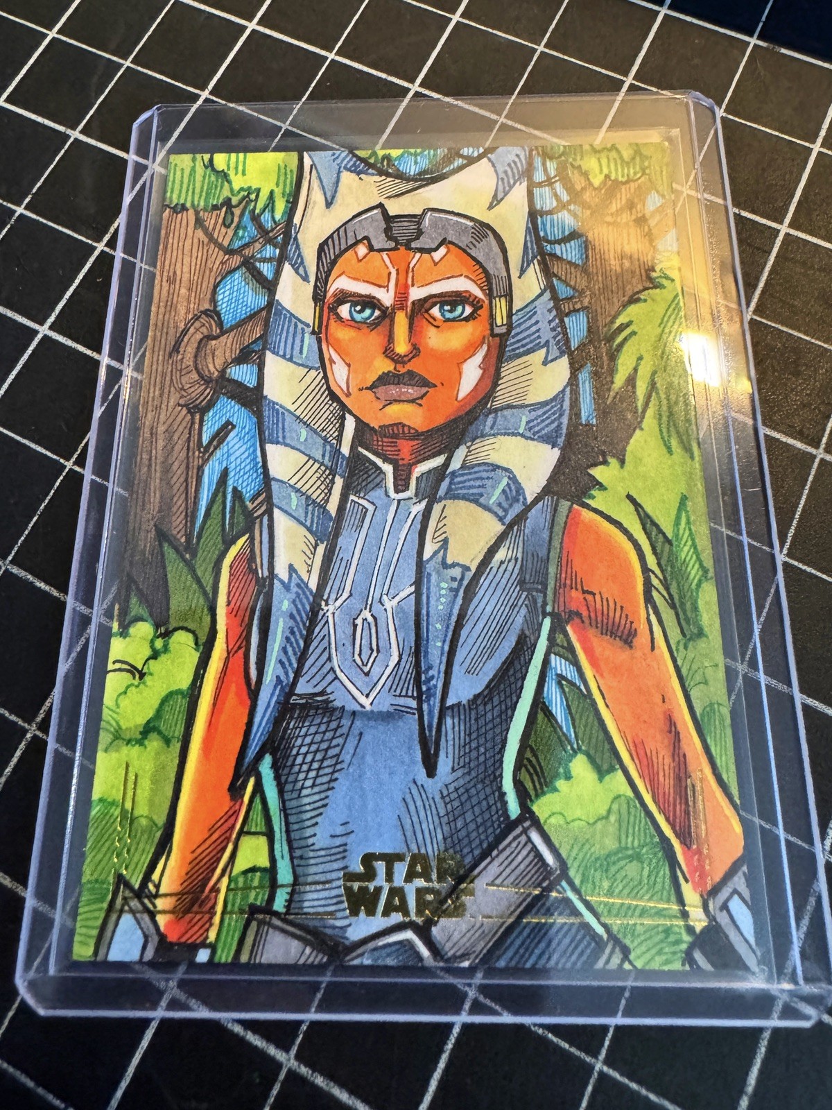 2026 Topps Chrome Star Wars Gold Foil Sketch Ahsoka Tano