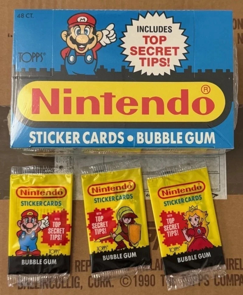 1989/90 TOPPS NINTENDO STICKER CARDS ONE BOX
