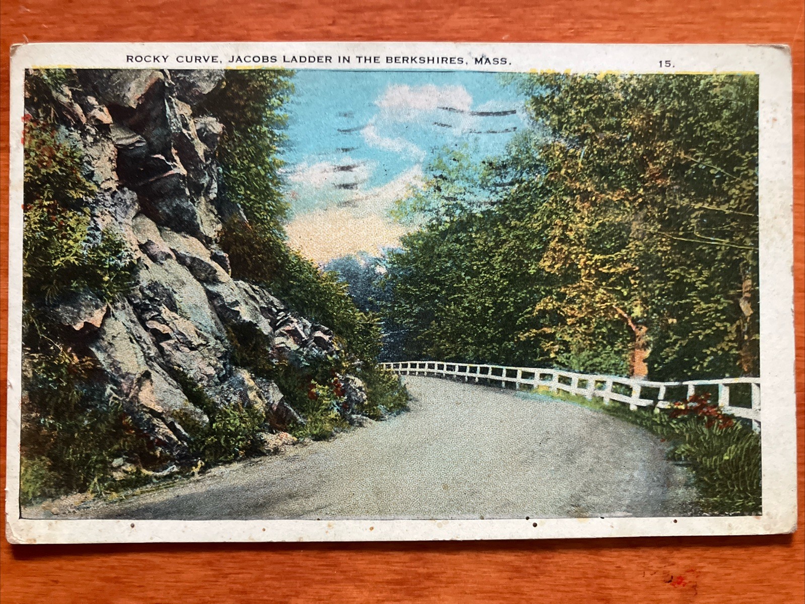 Rocky Curve Jacobs Ladder Berkshires MA 1923 Postcard PC3