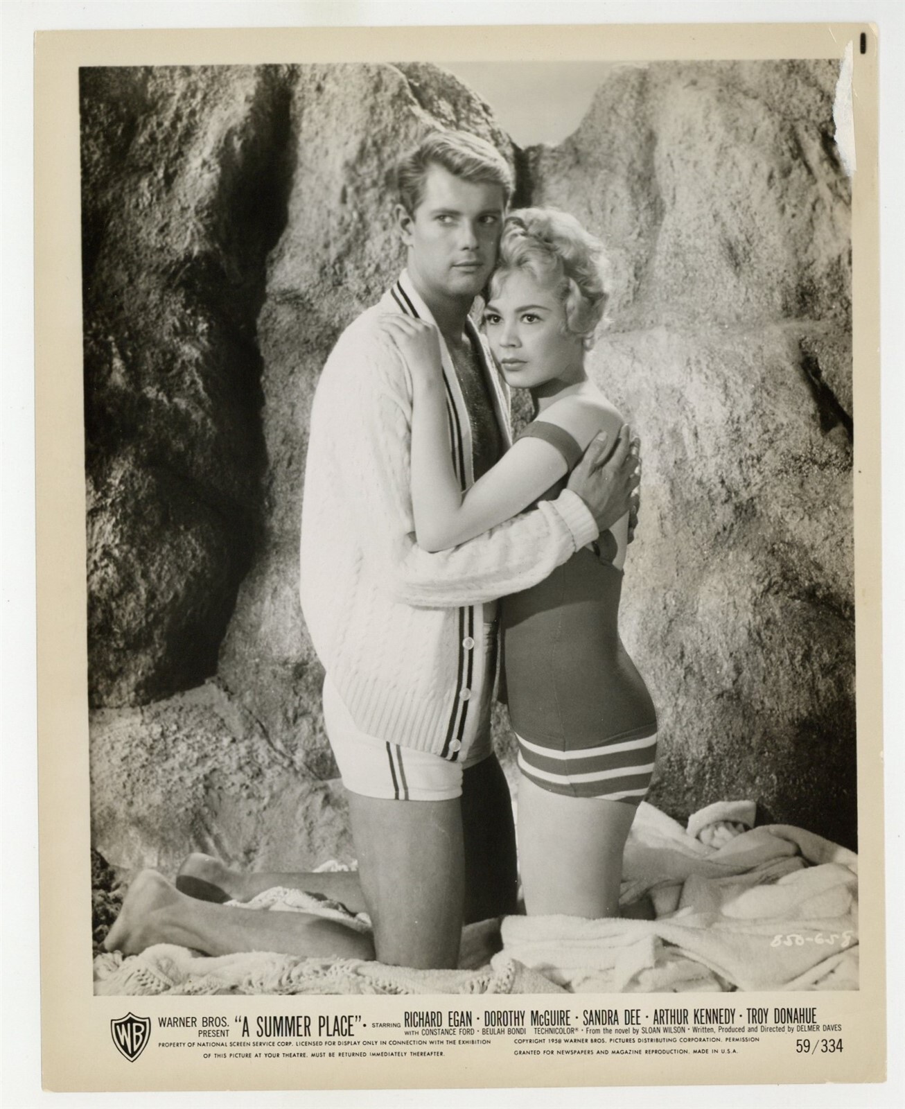 Sandra Dee & Troy Donahue Embracing 1959