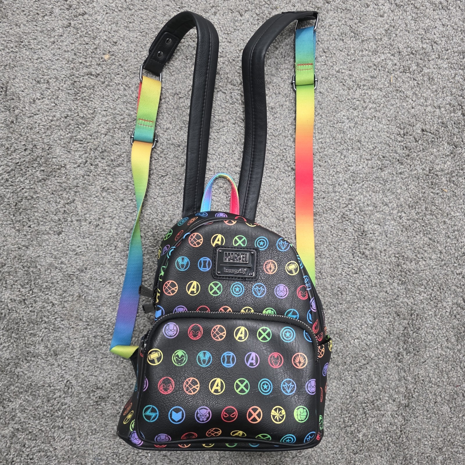 2022 Disney Parks Pride Marvel Avengers Loungefly Mini Backpack Rainbow