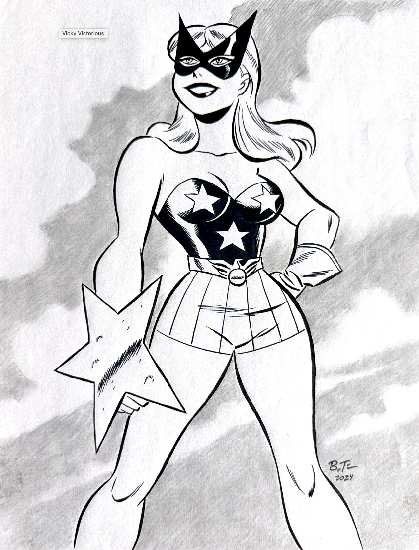 BRUCE TIMM ORIGINAL ILLUSTRATION VICKY VICTORY GIANT SIZE KUNG FU BIBLE STORIES