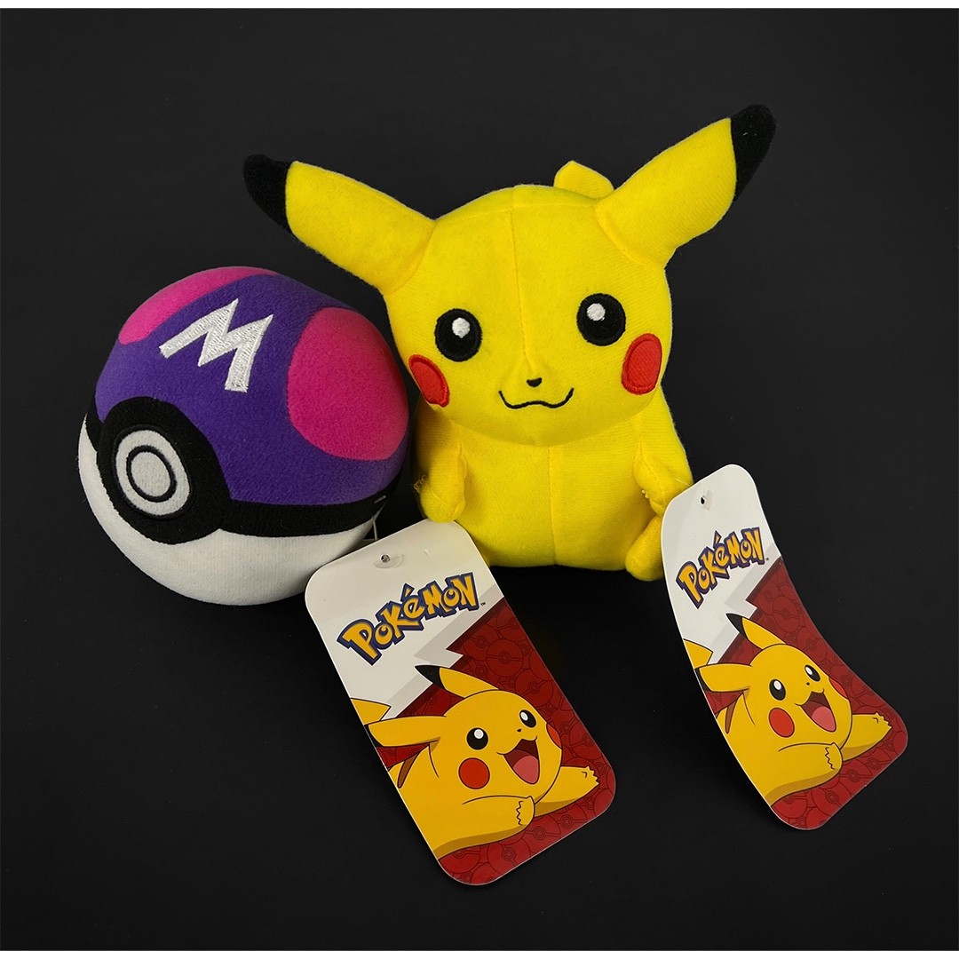 Pokémon | Master Ball (2025) / Pikachu (2021) Officially Licensed Plushie (Pair)