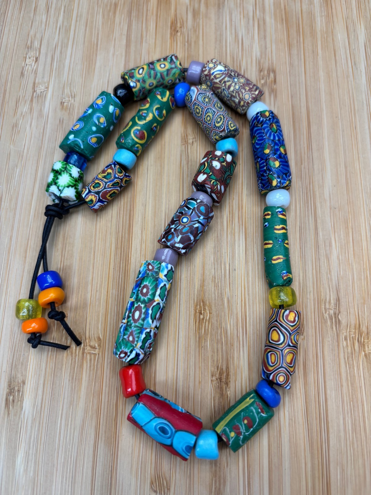 African Trade Beads Antique Venetian Tubes Mix