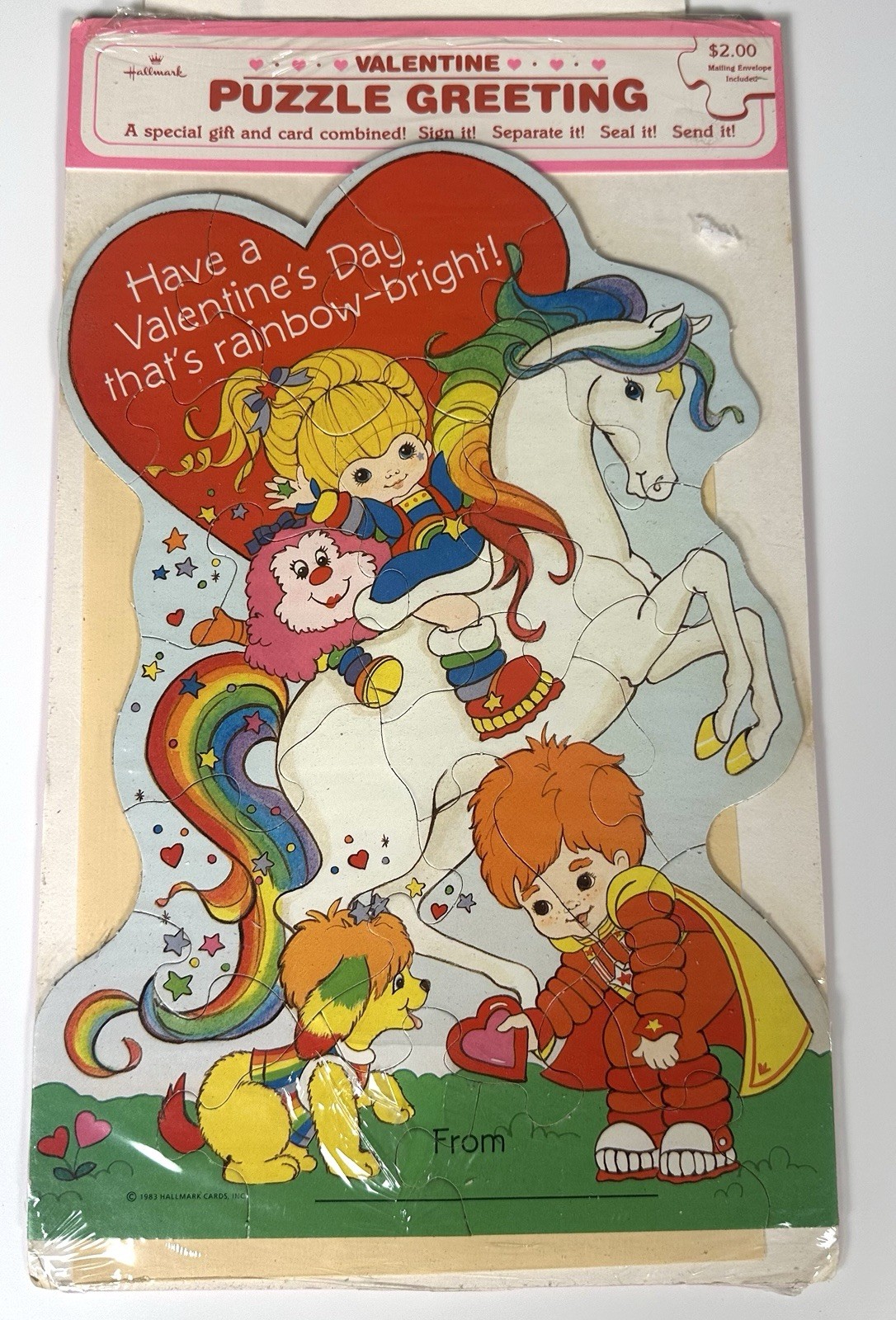 Vintage Rainbow Brite Valentine Card Puzzle
