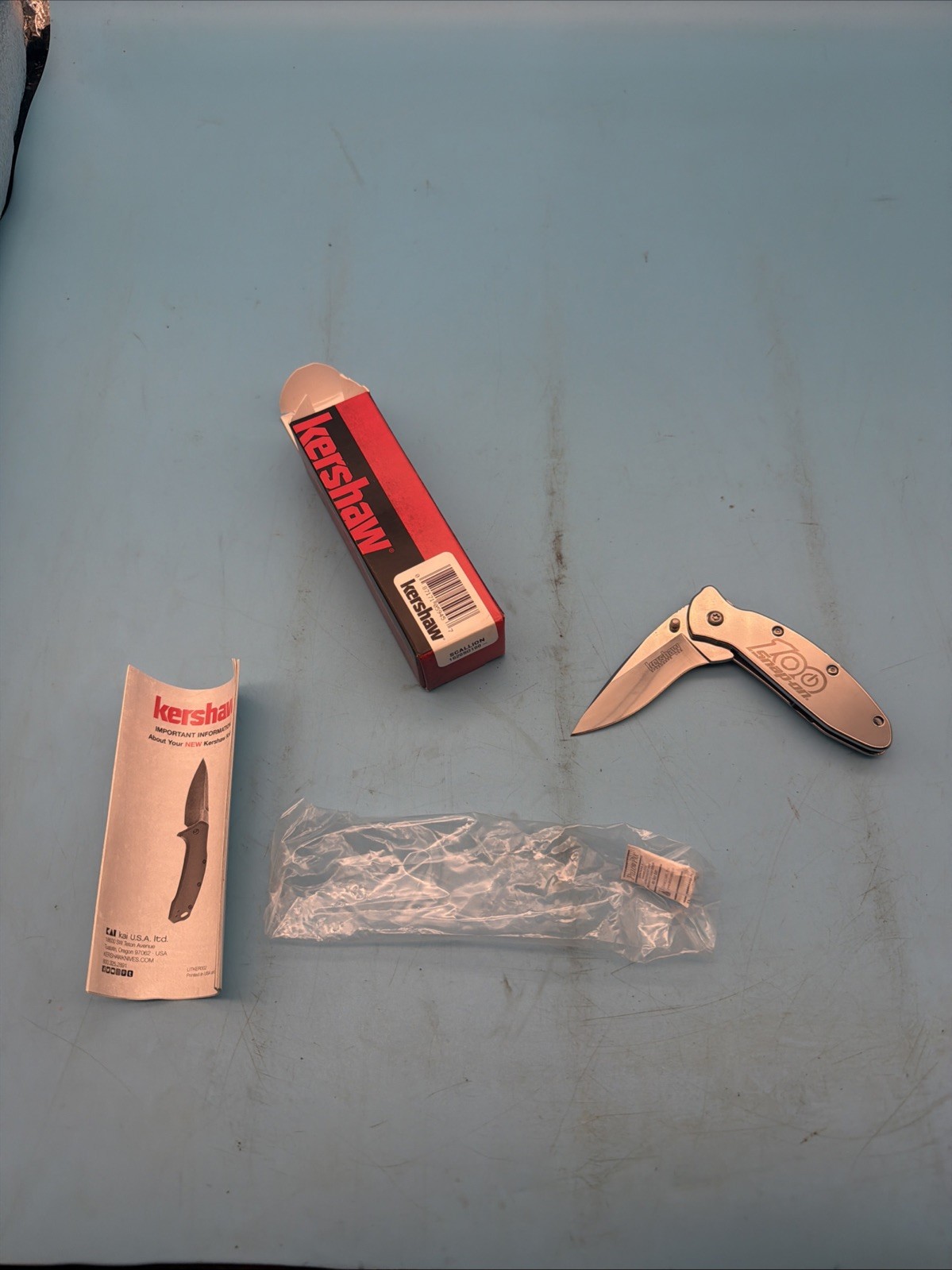 RARE KERSHAW SPEEDSAFE SCALLION 1620SO100 100TH SNAP-ON ANNIVERSARY KNIFE