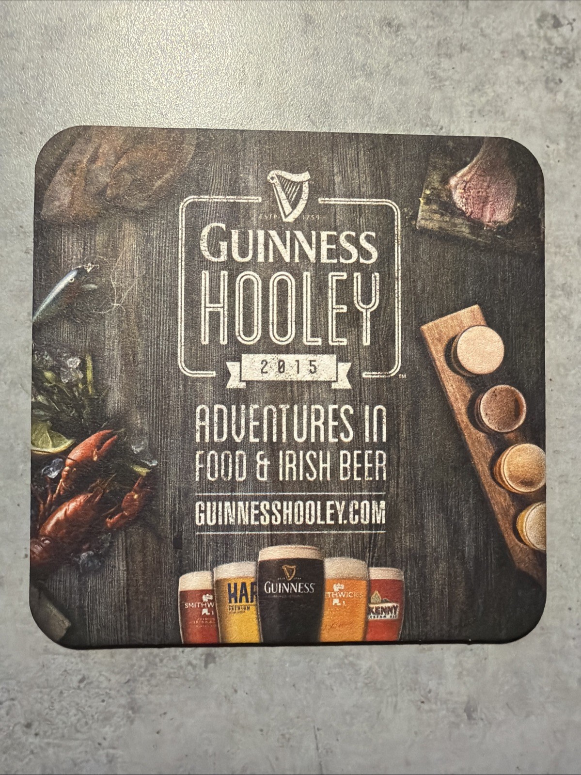 2014 Guinness Beer Mat Coaster Beermat BBCS X1999 USA Hooley Harp Kilkenny