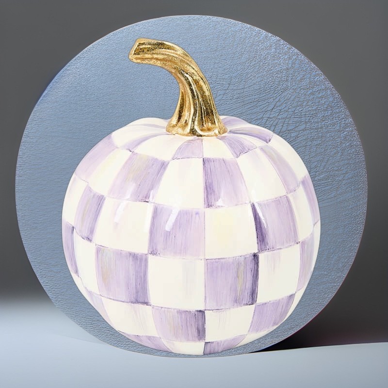 Mackenzie Childs Violet Mini Pumpkin New In Box
