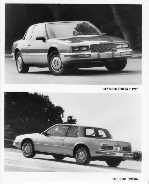 1987 Buick Riviera T Type and Riviera Press Photo 0140