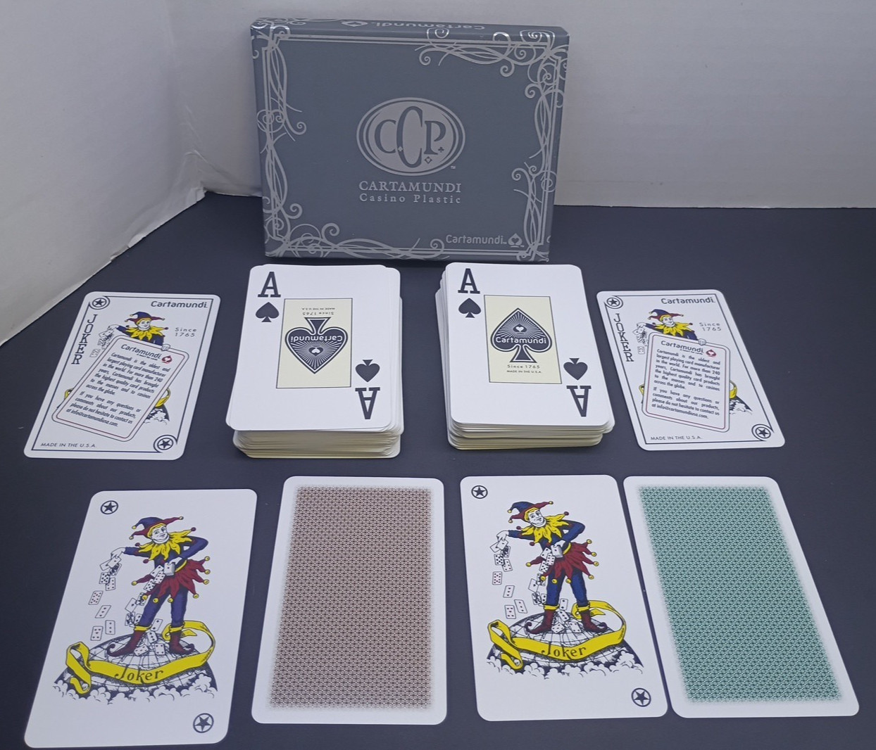 Cartamundi De Is Casino Plastic Playing Cards Double Deck Boxed Vintage