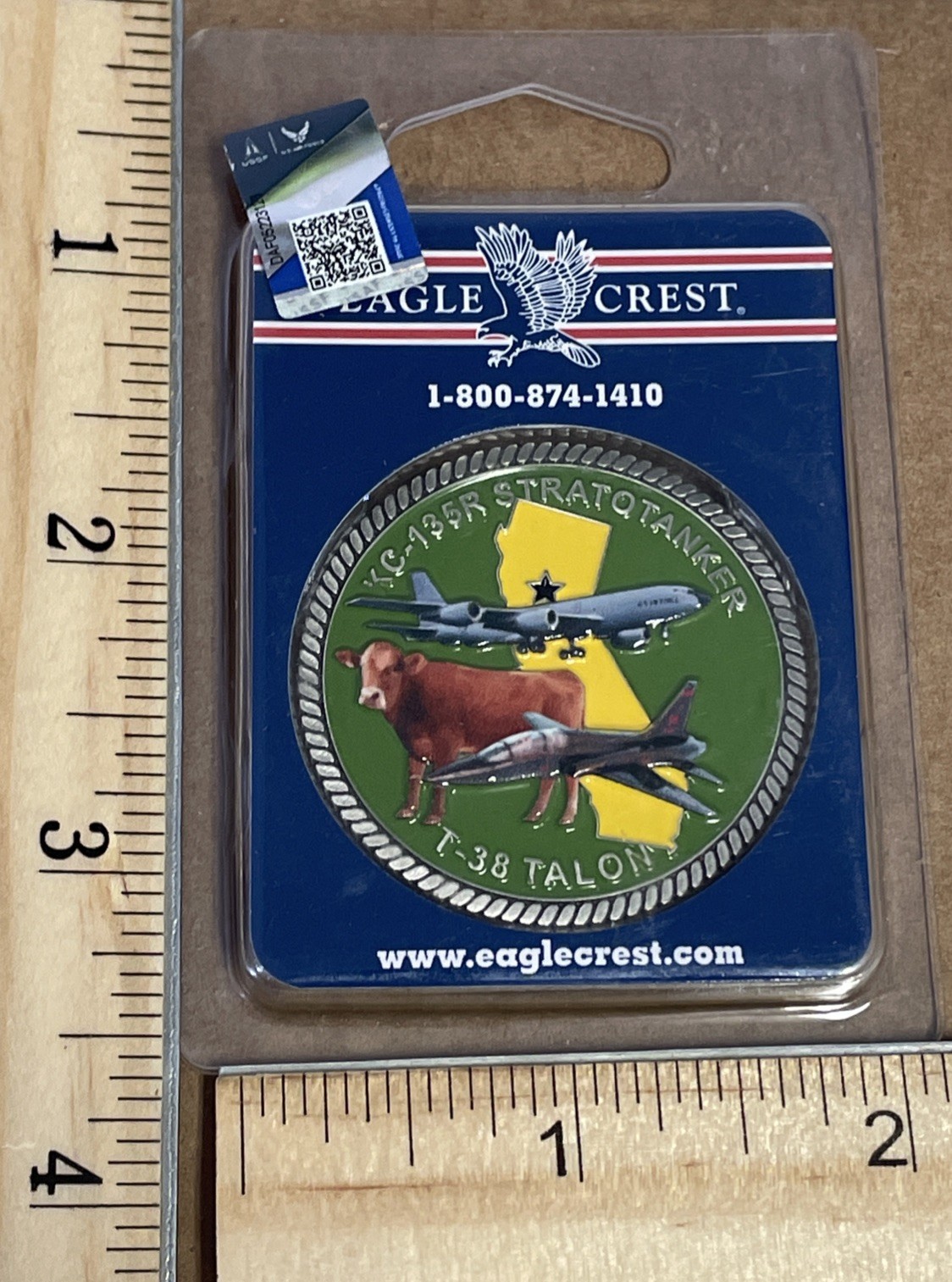 Coin - Beale AFB, CA Air Force Color Challenge Coin - T- 38 & KC-135 W/ Case