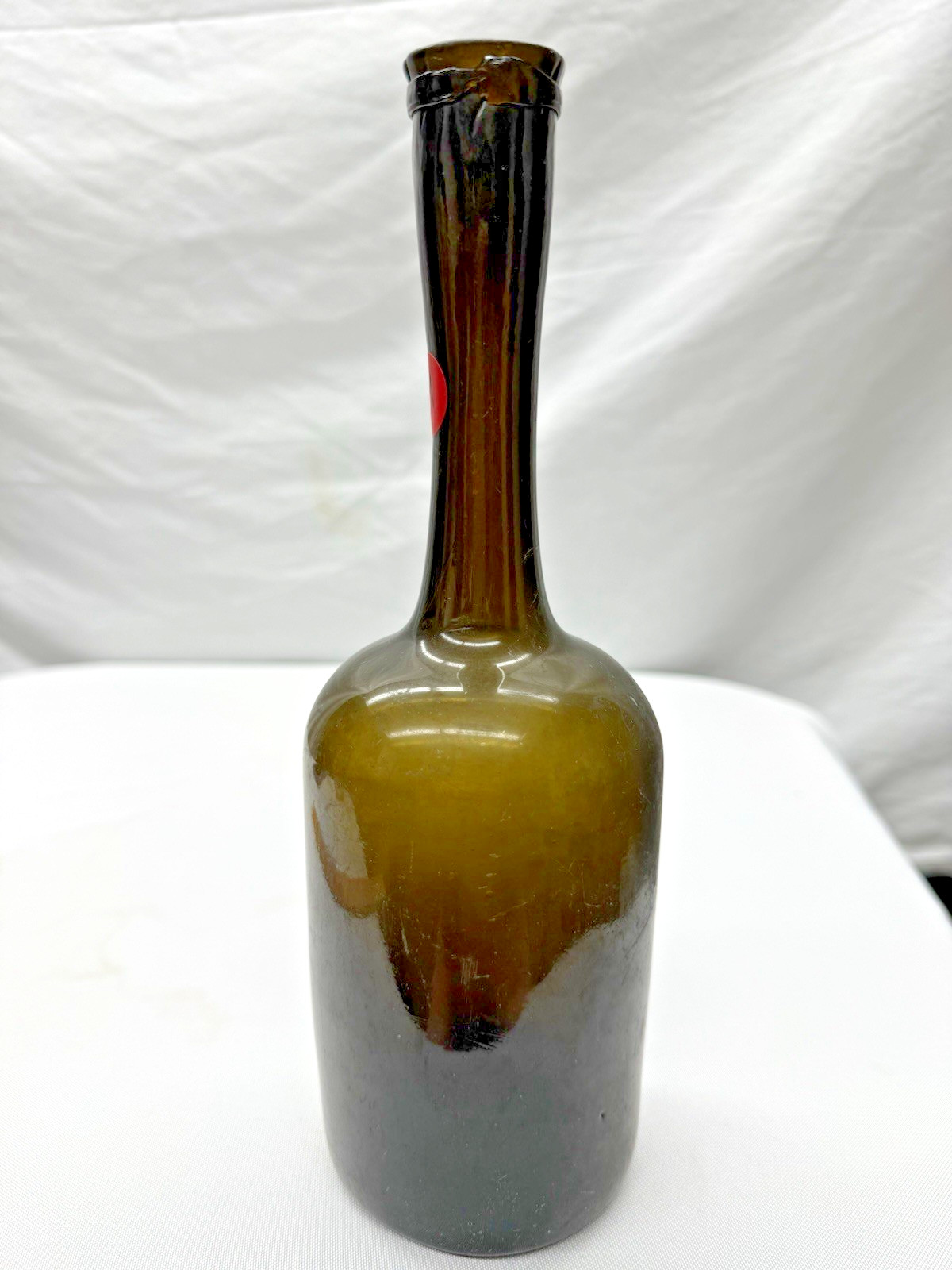 Antique 1750\'s Elongated French Flowerpot Style Bottle - Pontil 