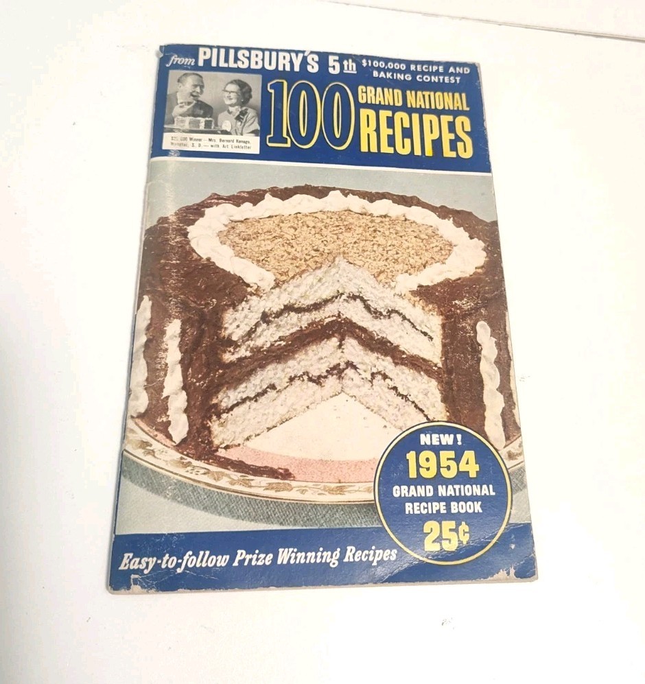 1954 Pillsbury 5th Grand National Recipes Cookbook Bake Off Ad Ephemera F195