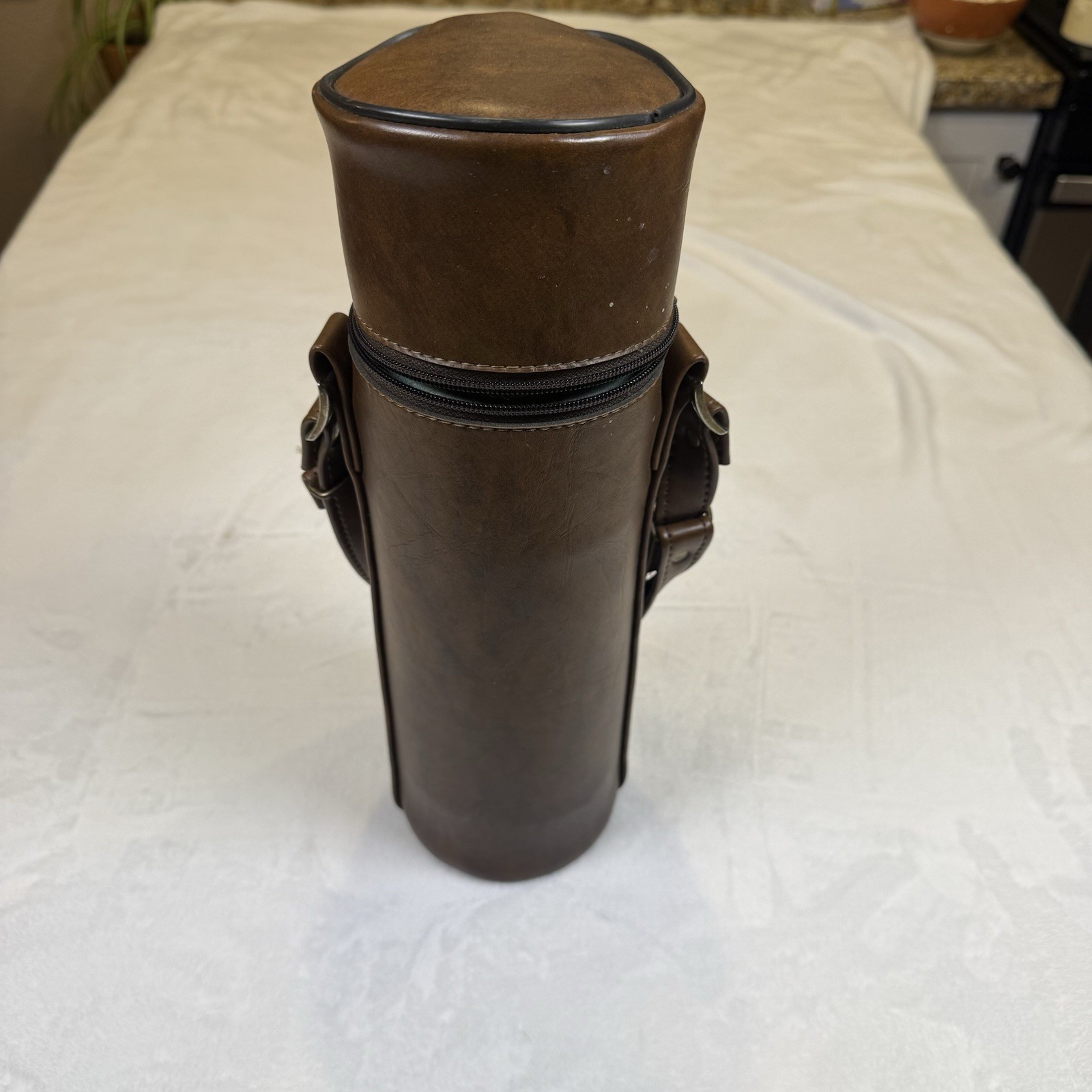Vintage 1976 Aladdin Stanley A-944C Thermos Vacuum Bottle Green USA w/ Case