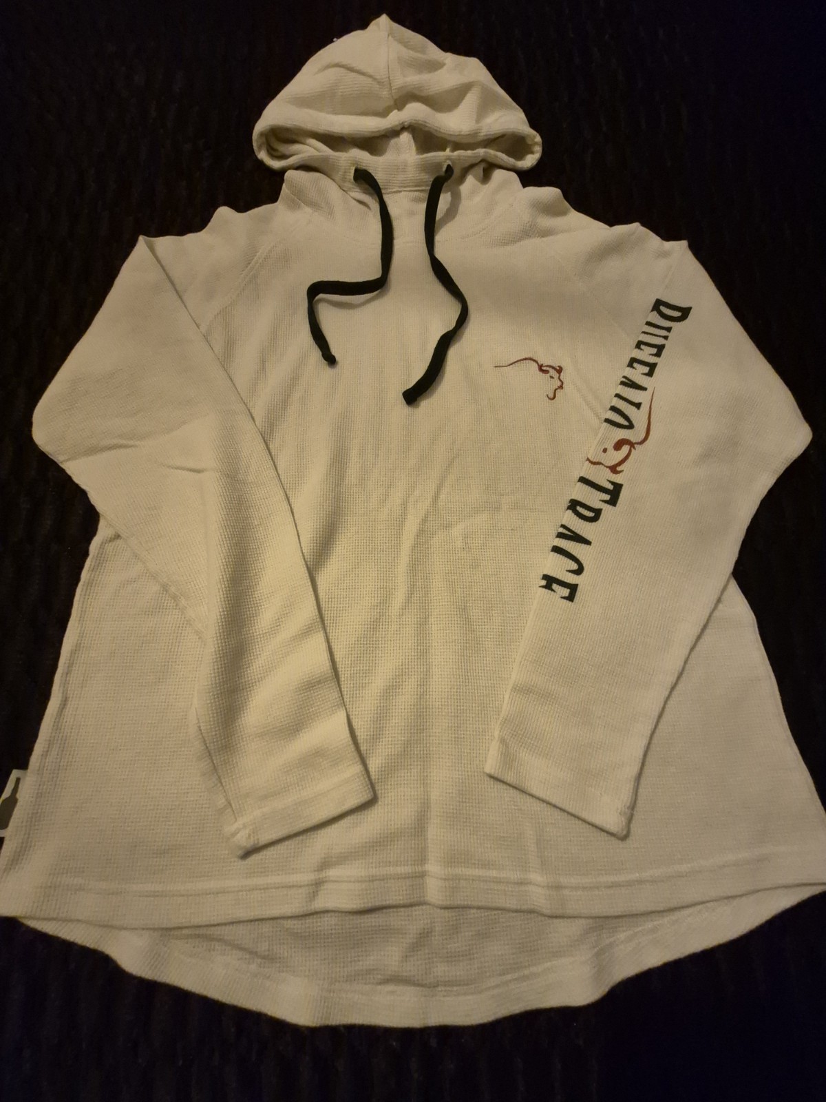 BUFFALO TRACE BOURBON WHISKEY HOODED PULLOVER LONGSLEEVE SHIRT SIZE LARGE, NEW