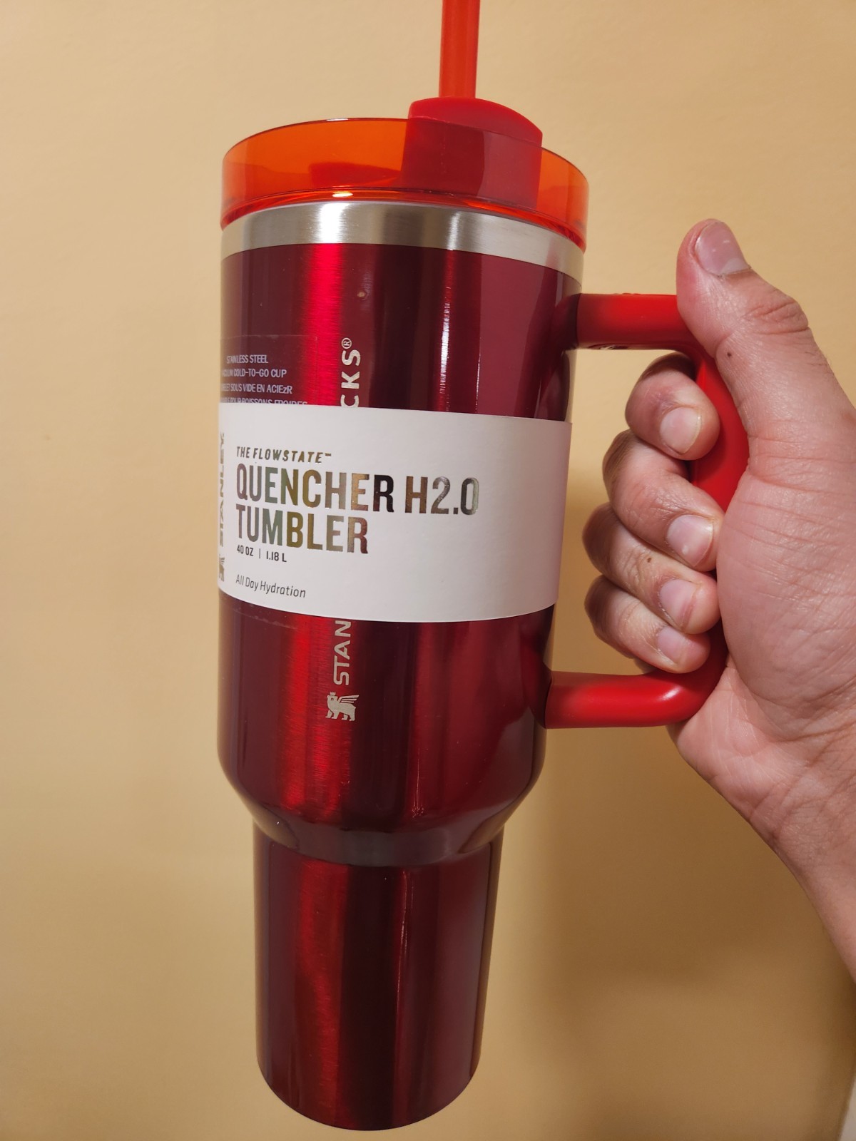 Stanley X Starbucks Limited Holiday Red Quencher 40oz Tumbler Flowstate H2.0