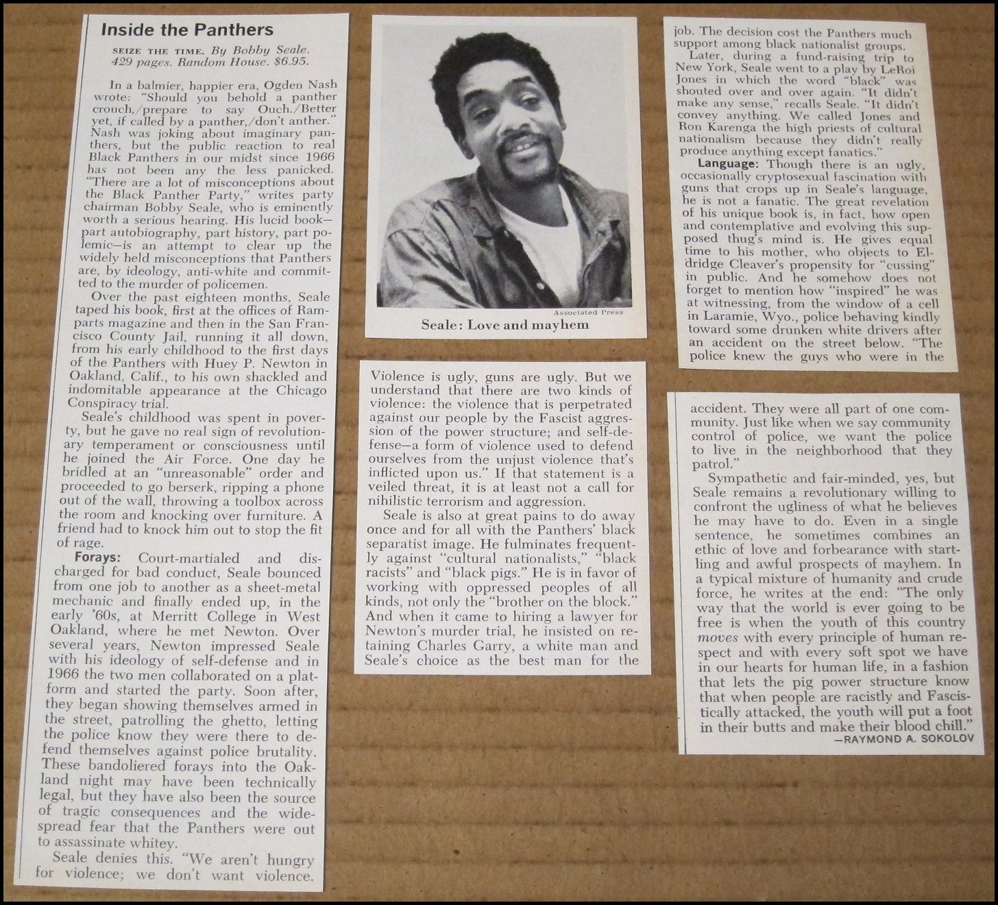 1970 Bobby Seale Seize the Time Clipping Article Photo Black Panther Party VTG