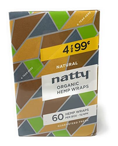 Natty Wraps - Full Width Wraps - Natural/Unflavored FULL BOX (15/4ct - 60 TOTAL)