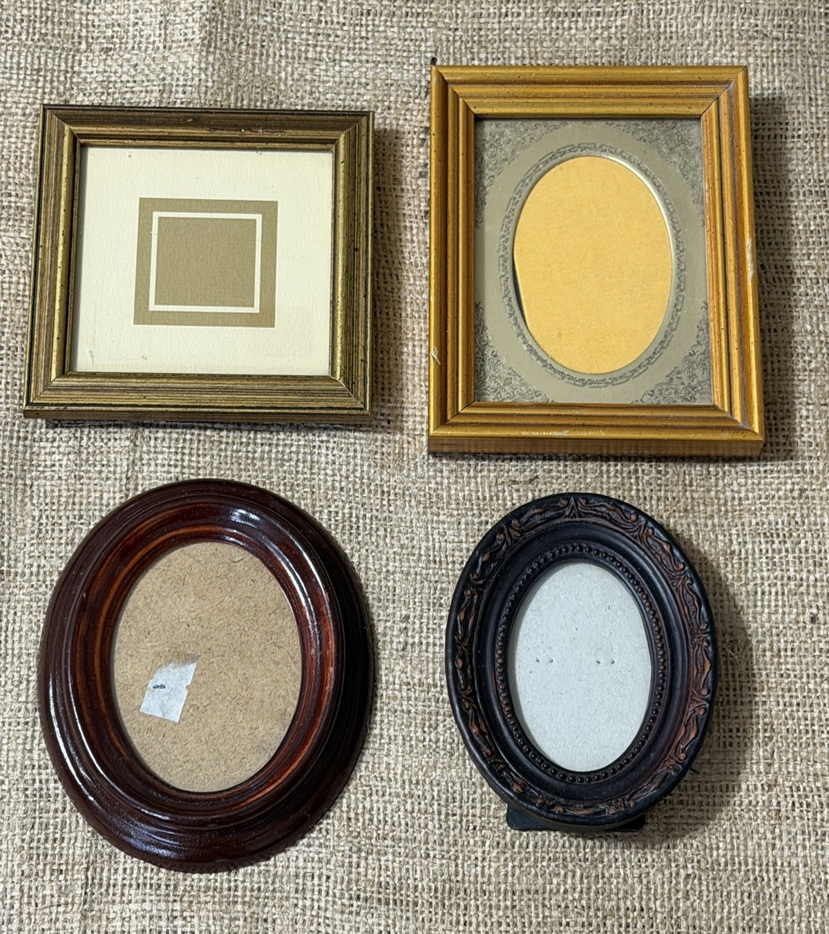 Small Vintage Picture Frames Bundle Victorian MCM Oval Square Photos Table Top