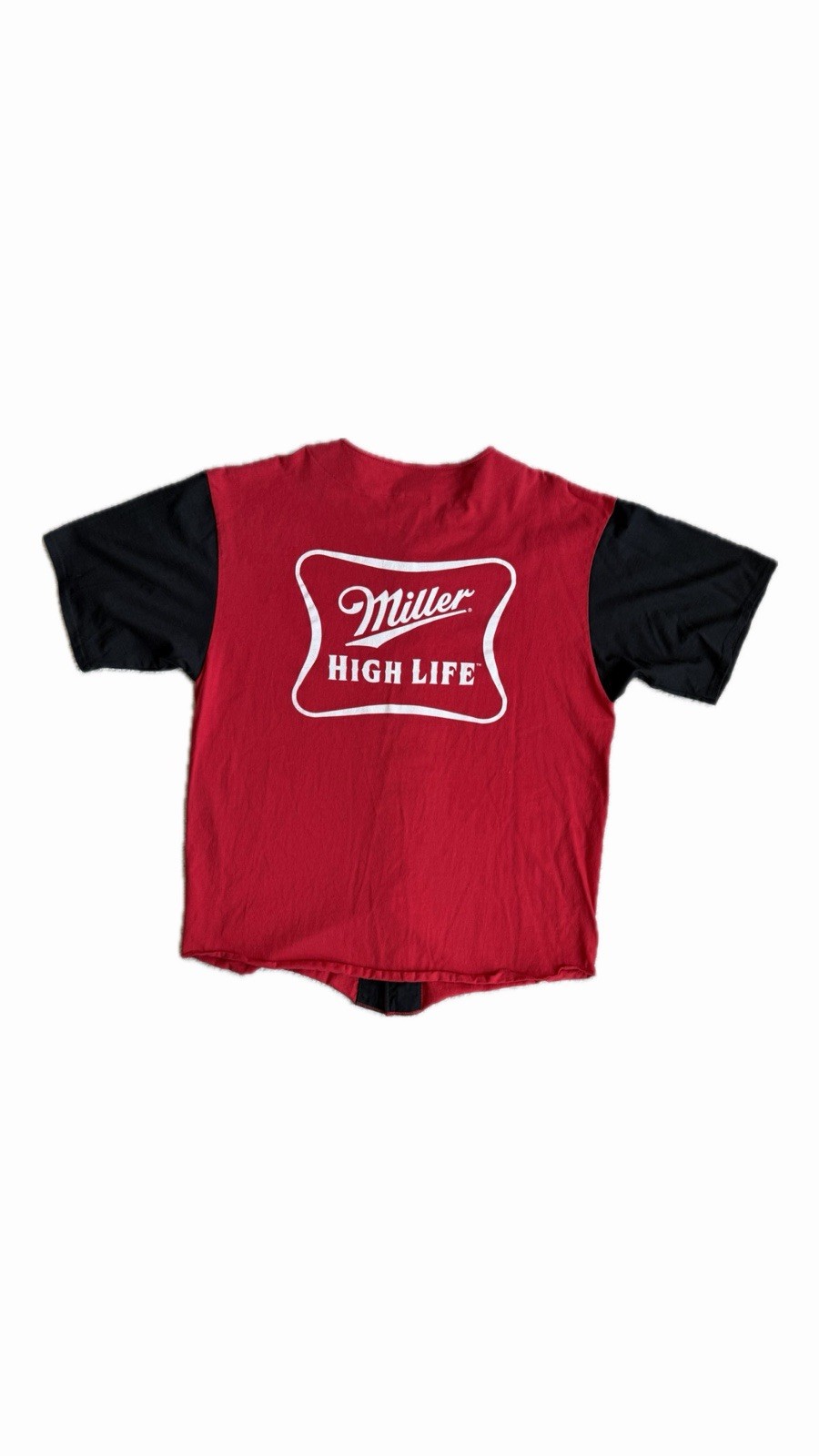 Y2K Badger Sport Miller Park Miller High Life Red Baseball Jersey Size XL