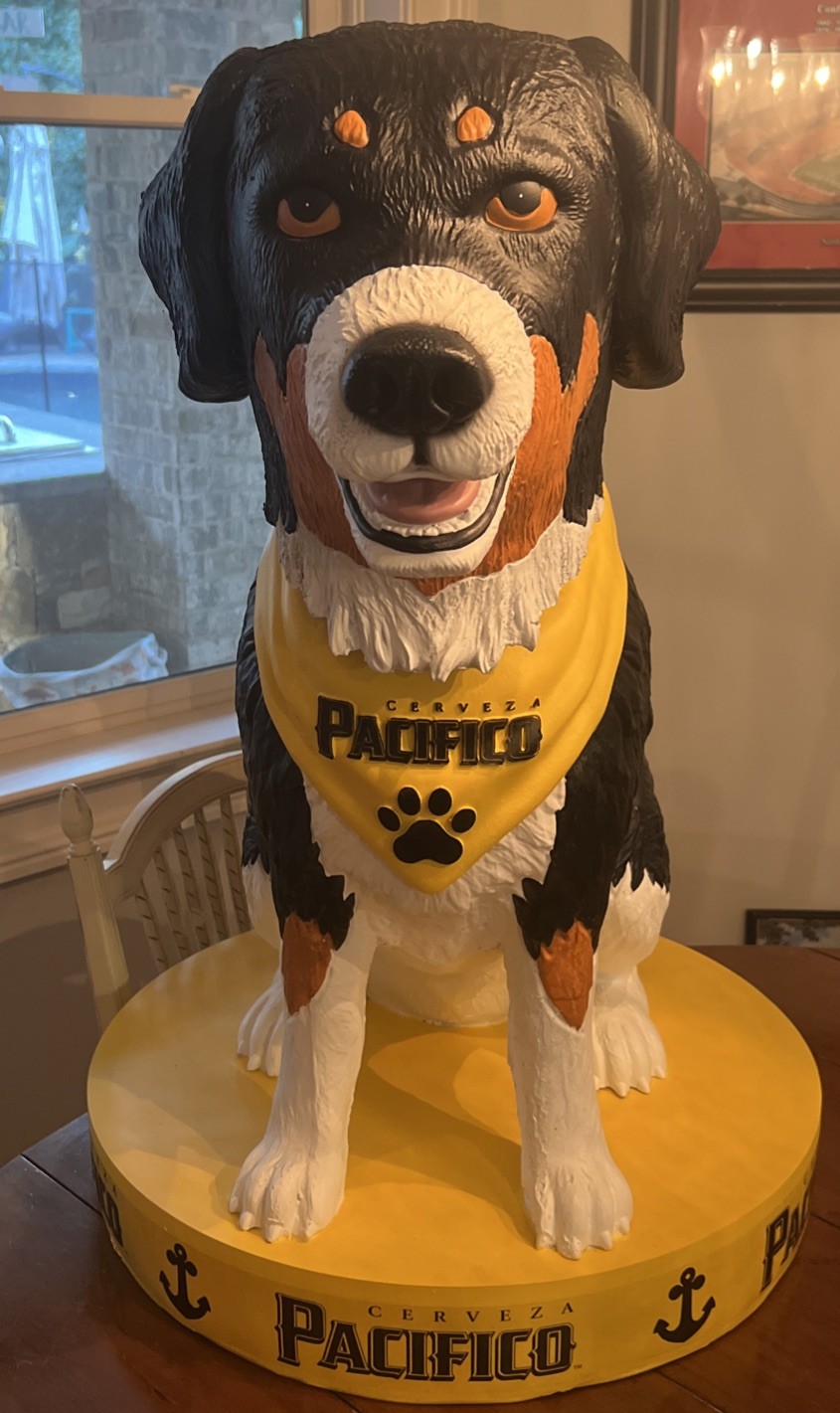Pacifico Cerveza Promotional Life Size Bobble Dog Statue. 30