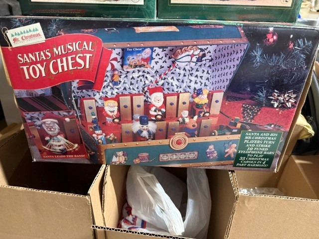 Vintage 1994 Mr. Christmas Santa’s Musical Toy Chest In Box