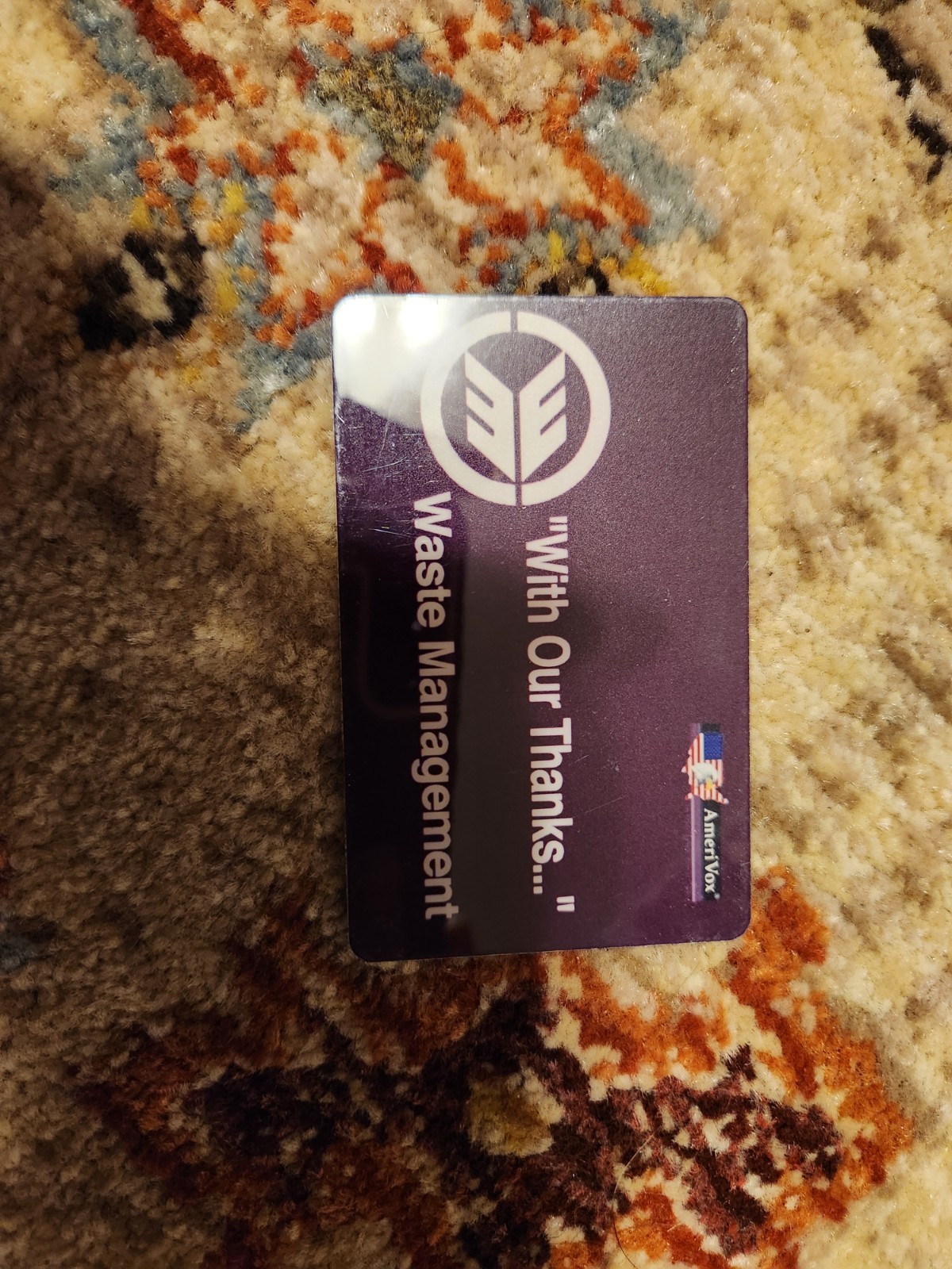 RARE HTF VINTAGE WASTE MANAGEMENT PLASTIC BUISNESS CARD WMX GARBAGE TRUCK