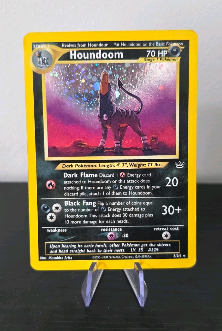 Pokémon TCG Houndoom Neo Revelation Holo Card 8/64 MP/HP