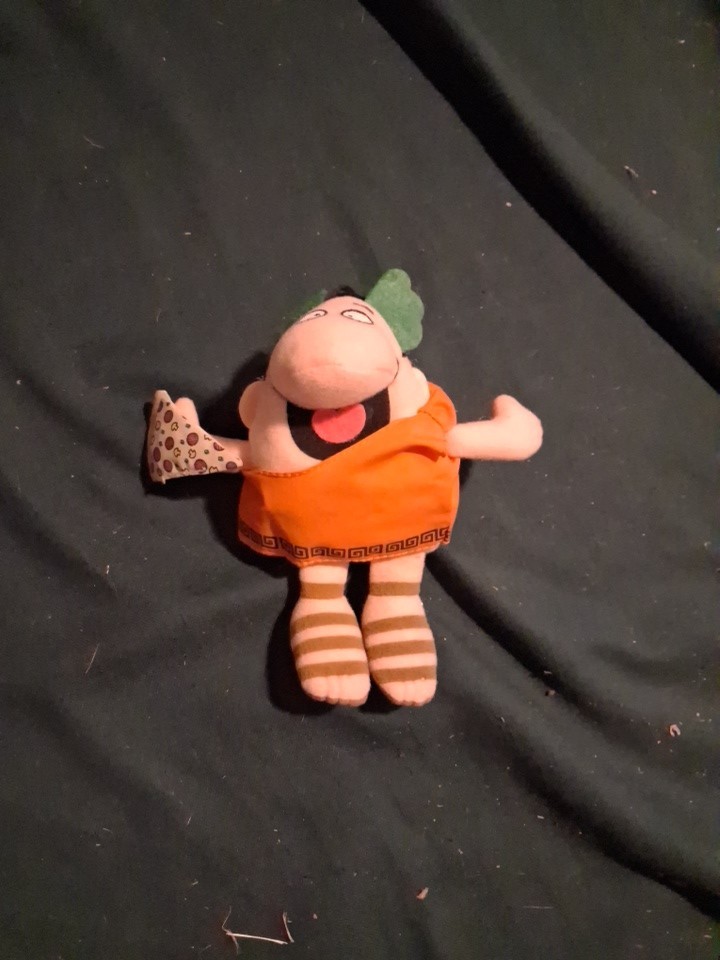 Little Caesars Pizza Pizza Caesar Plush 1990 Promo Toy Hanger Loop Vintage